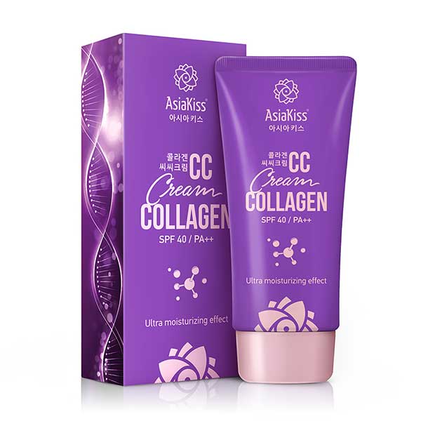 CC Крем для лица с Коллагеном, Collagen Cc Cream, AsiaKiss, 60мл