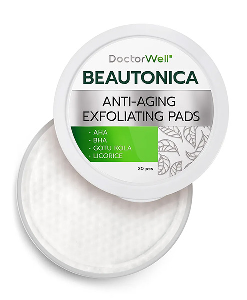 Пилинг-диски для лица "Beautonica" с кислотами очищающие, омолаживающие DoctorWell, 20шт